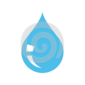 Drop of water with reflection