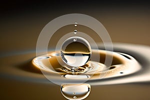 a drop of water is shown in this image of a liquid.