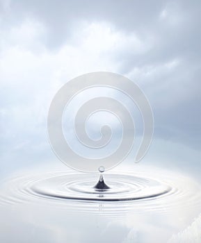 Drop on a water