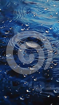 A Drop of Water on the Surface of a Body of Water