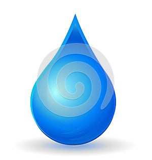 Drop of water with vivid color icon logo