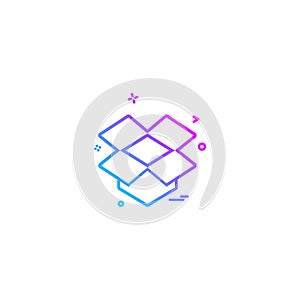 Dropbox icon design vector