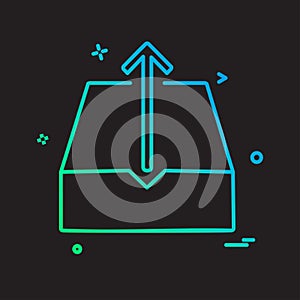 Dropbox icon design vector