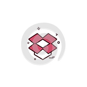Dropbox icon design vector