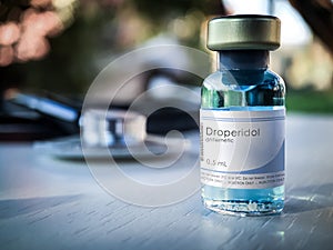 Droperidol medical bottle