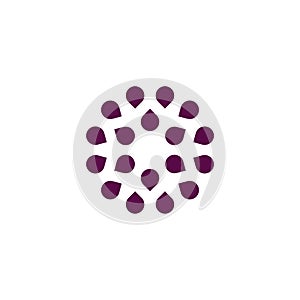 Droplet Purple Flower Logo Template Illustration Design. Vector EPS 10