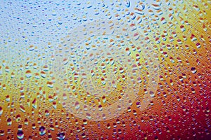 Droplets on a glass surface