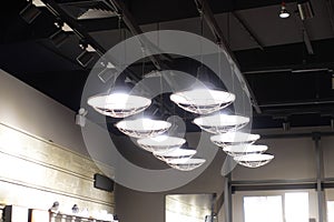 Droplight pendant lamps in shopping mall