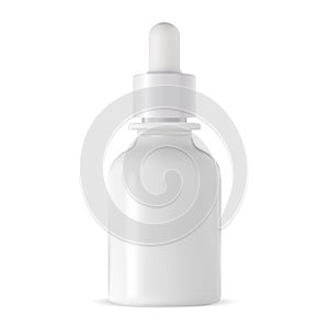 Dropper Bottle. Cosmetic Eyedropper Vial, Isolated