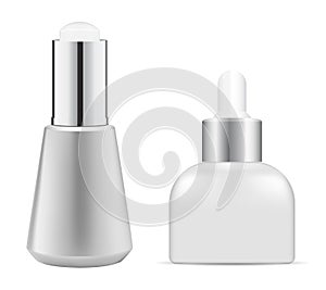 Dropper bottle. Essential oil, serum cosmetic vial