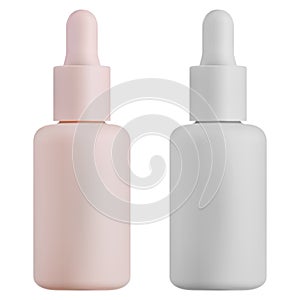 Dropper bottle isolated. Cosmetic serum eyedropper