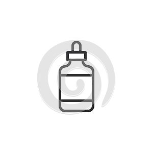 Dropper Bottle outline icon photo