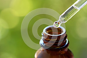 Dropper and Glass Bottle photo