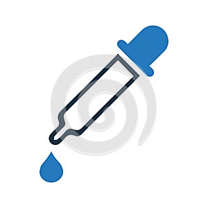 Dropper, healthcare, pipette icon. Vector design isolated on a white background