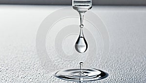 Dropper and Liquid Drop Creating Ripple. Generative AI