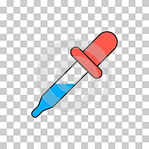 Dropper liquid icon, medicine health tool web symbol, test fluid design vector illustration