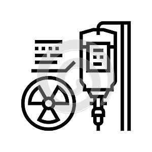 dropper radiology line icon vector illustration flat