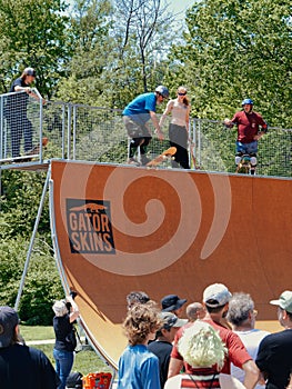 Dropping in on the New Vert Ramp