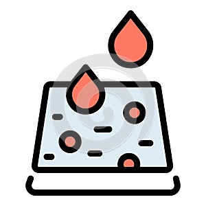 Drops analysis icon vector flat