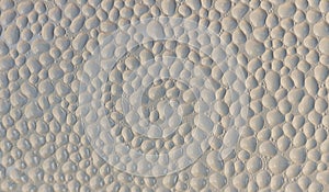 Drops of condensate on the surface of a plastic bottle, close-up