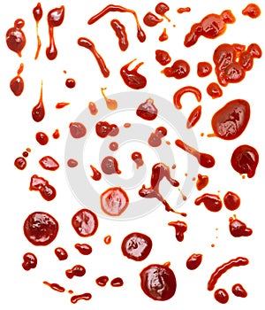 Drops of ketchup