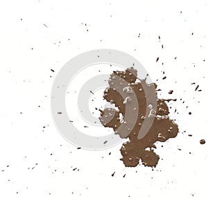 Drops of mud splashes.