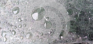 Drops of rain water looks bautiful like drops of dew photo