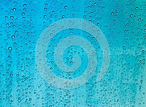 Drops of rain on a window glass