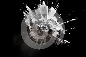 drops and splashes of white paint