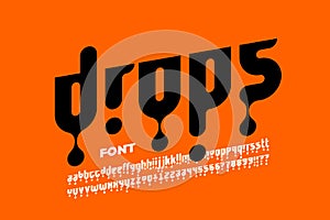 Drops style font design