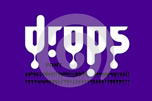 Drops style font design