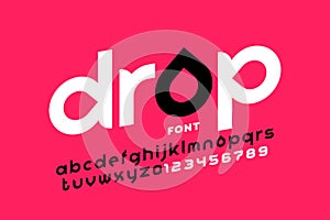 Drops style font design