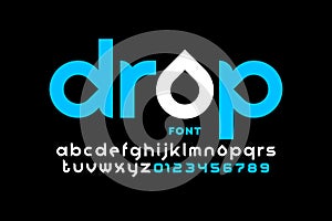Drops style font design