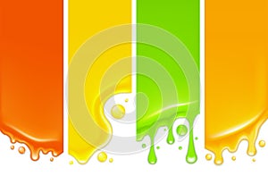 Drops, vertical banner