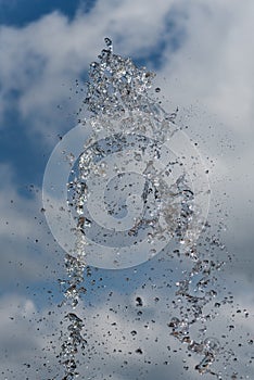 Drops of water against the sky