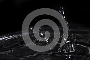 Drops of Water with black background