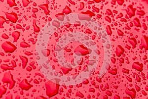 Drops of water on car paint