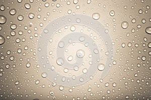 Drops of water on a color background. Gray. Toned photo