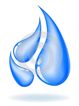 Drops of water. Ecological icon