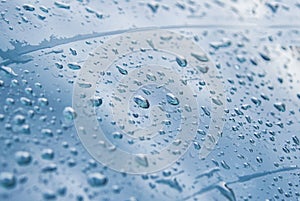 Drops of water on window glass