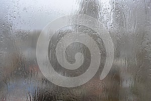 Drops of water on a window pane