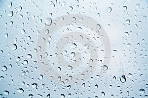 Drops of water on a window pane