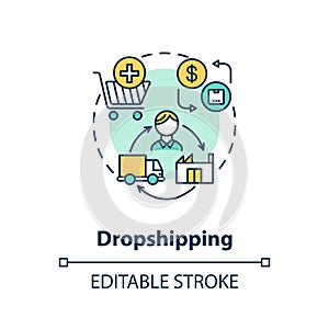 Dropshipping concept icon