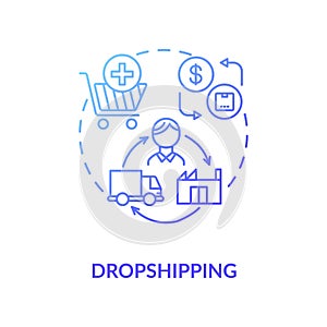 Dropshipping concept icon