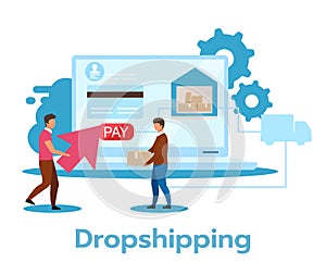 Dropshipping flat vector illustration