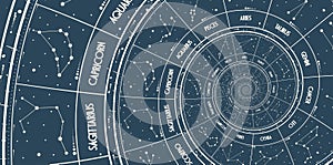 Droste effect background. Abstract design for concepts related to astrology and fantasy