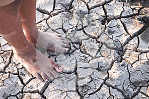 Drought caused by water shortage.