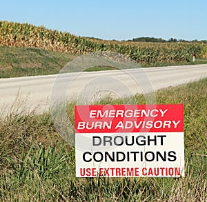 Drought Conditions Advisory Sign