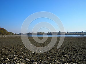 Drought - nearly empty lake