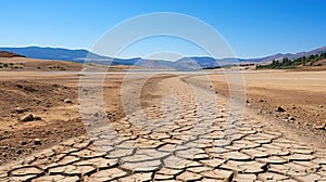 A drought-stricken field